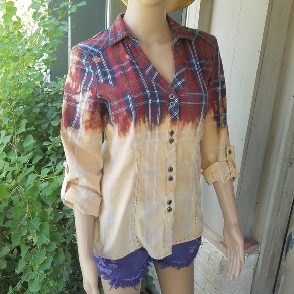 Maurices Tops - Custom bleach dip top